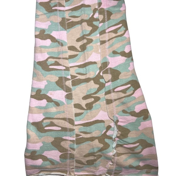 Army Girl Bird Stud Camo Camouflage Distressed Hem Style Wide Leg Yoga‎ Pants - Picture 3 of 7